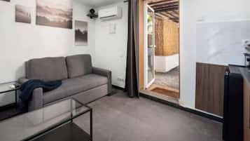 Smart TV, DVD player, music library, stereo