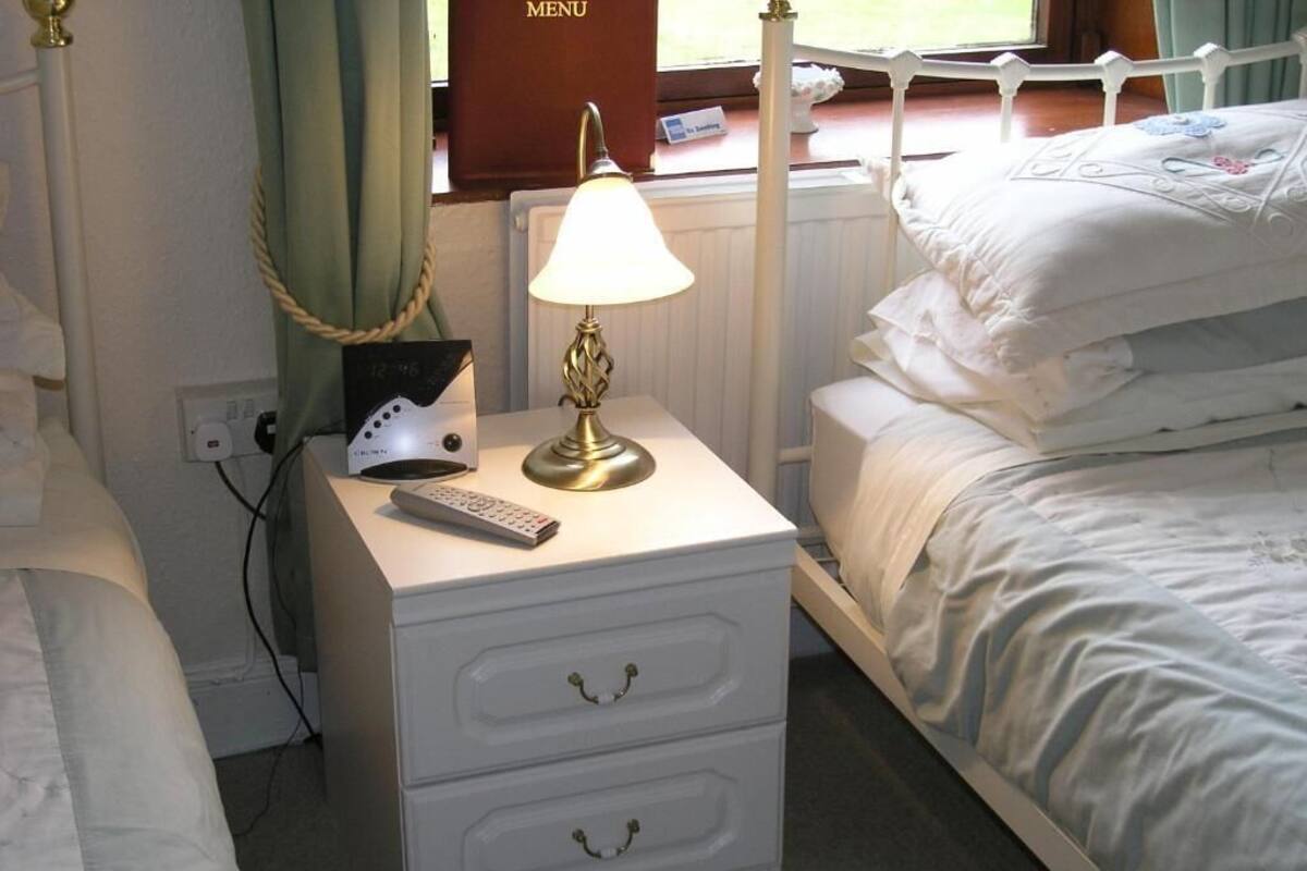 Standardværelse med 2 enkeltsenge - udsigt til have