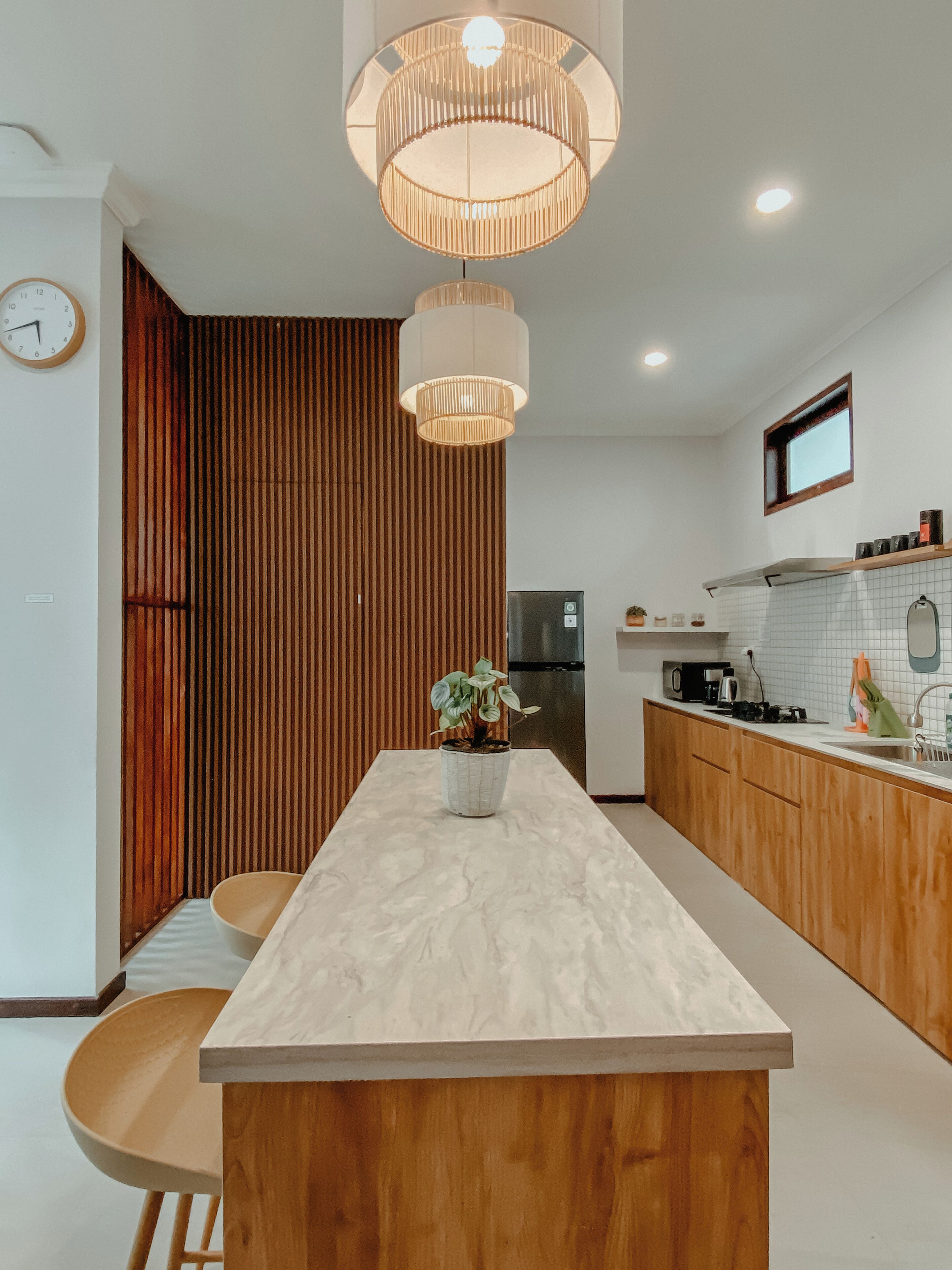 Family Villa, Balcony, Pool View | Private kitchen