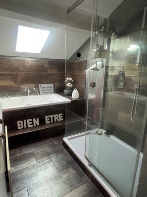 Shower, hair dryer, towels, soap - Magnificent 60 m2 apartment with very large garden 2 steps from Vercors/Drôme provençale (Beaumont-lès-Valence)