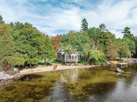 Exterior. Cedar Lake Lodge Millinocket Maine / Lakefront Home