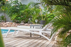 Property grounds - VillaCuraOasis Luxury villa with tropical garden, private pool, near the beach (Willemstad)