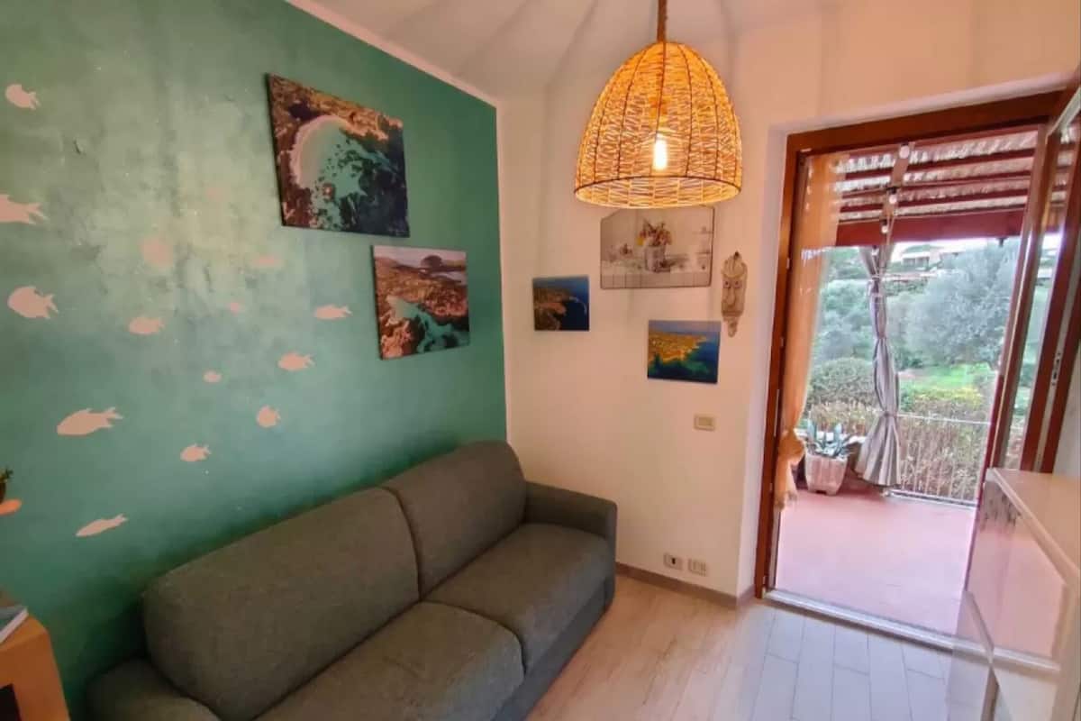 อพาร์ทเมนท์, 1 ห้องนอน, ลานระเบียง, วิวสวน | ห้องนั่งเล่น