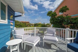 Terrace/patio - Beachfront Townhome | Hot Tub | Foosball | (Cape Canaveral)