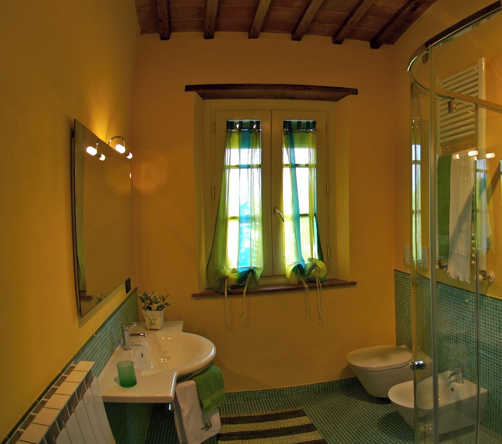 Dusche, Haartrockner, Bidet, Handtücher