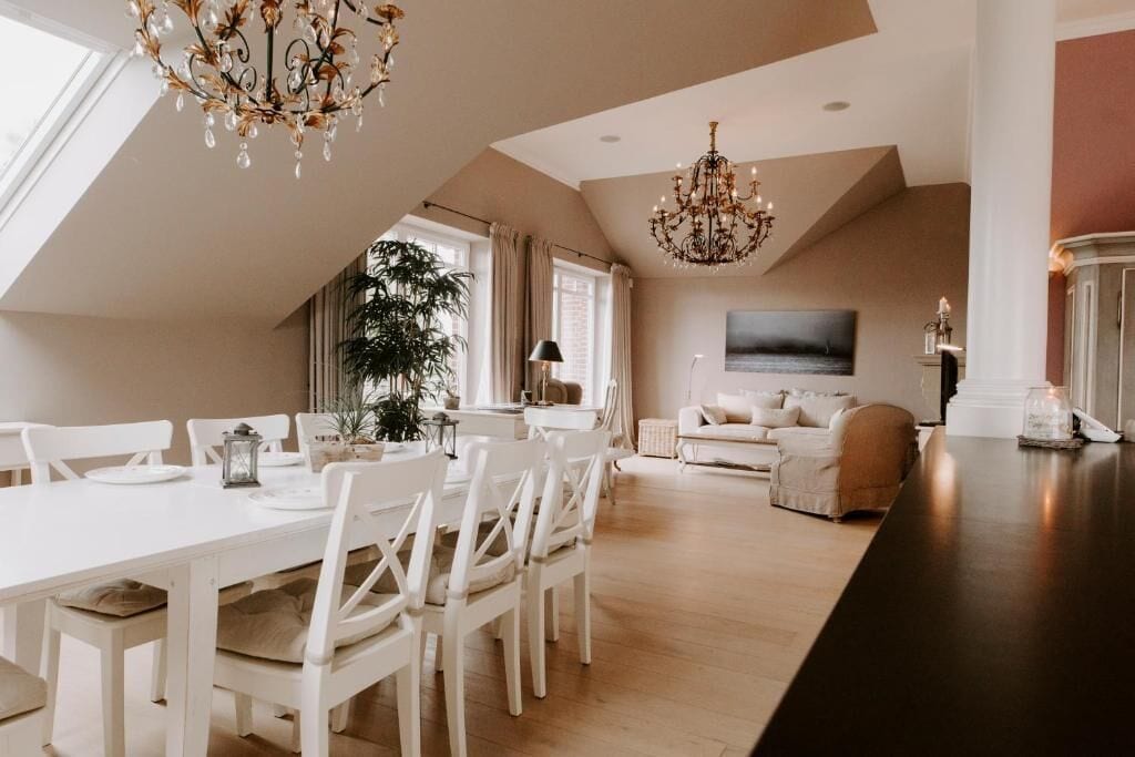 Luxury-Penthouse, Balkon, Seeblick | Esszimmer