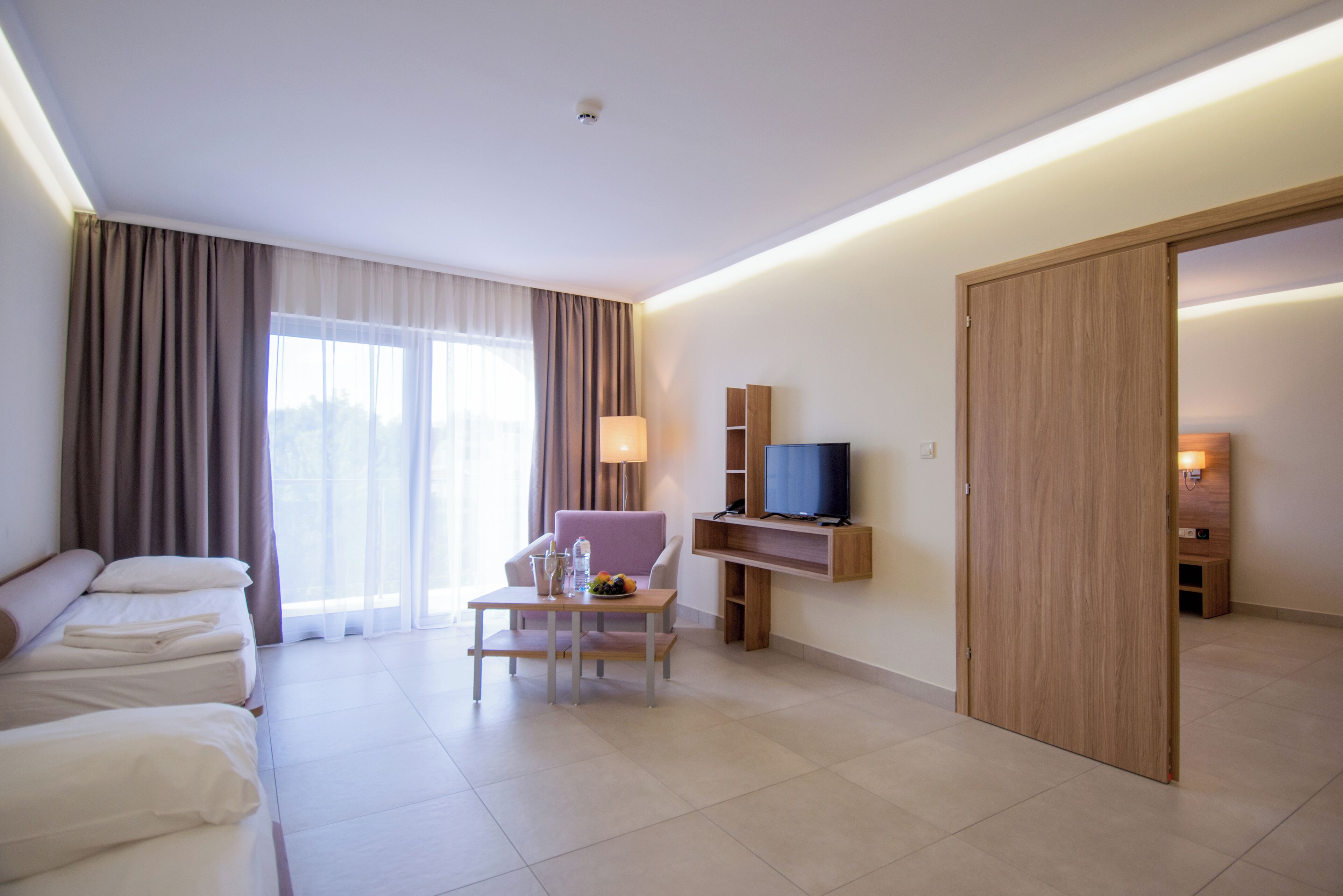 Appartamento, balcone, vista città