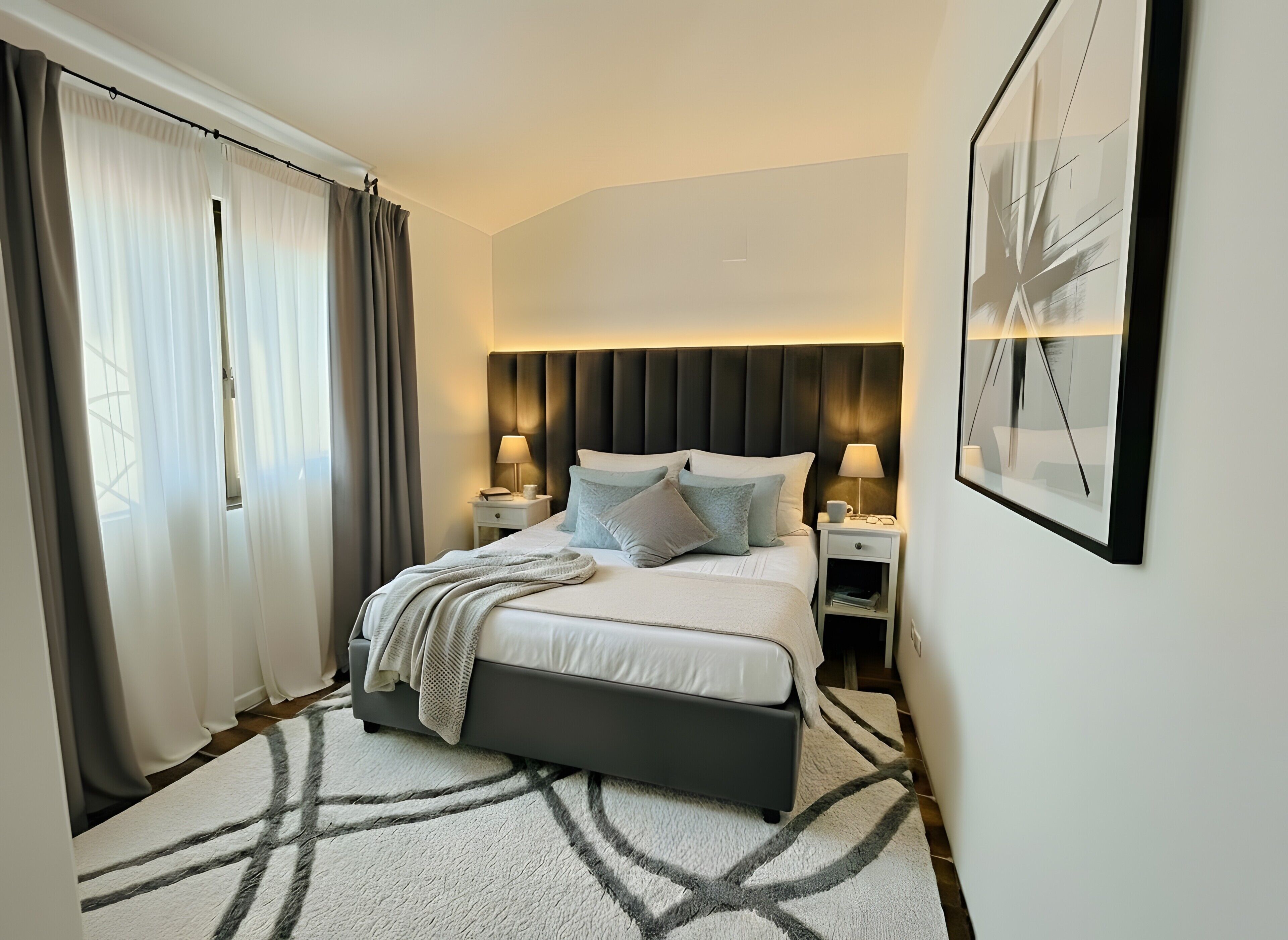 3 habitaciones, tabla de planchar con plancha, wifi y ropa de cama 