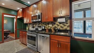 Microwave, oven, stovetop, dishwasher