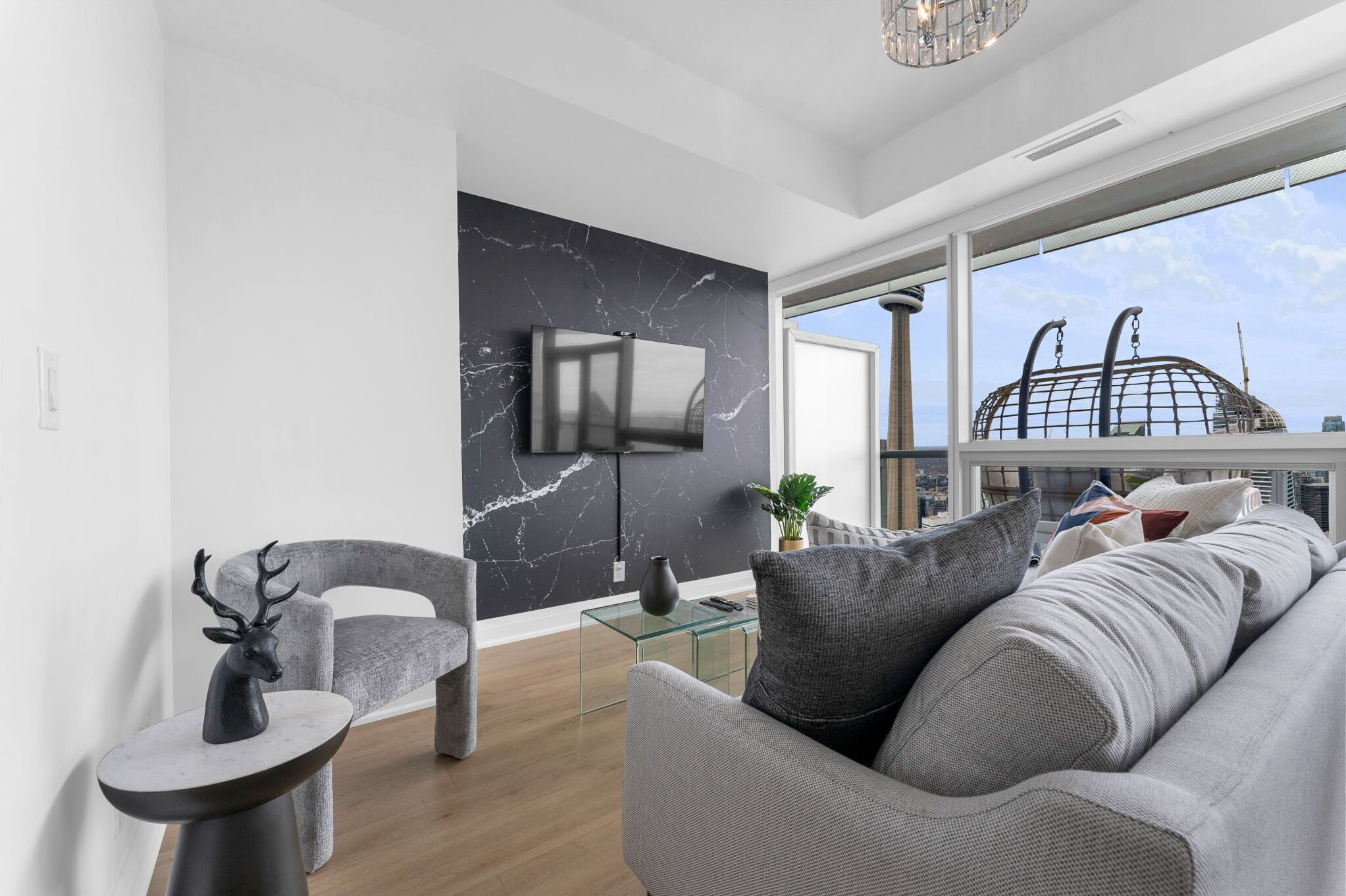 Suite luxueuse, vue sur la ville