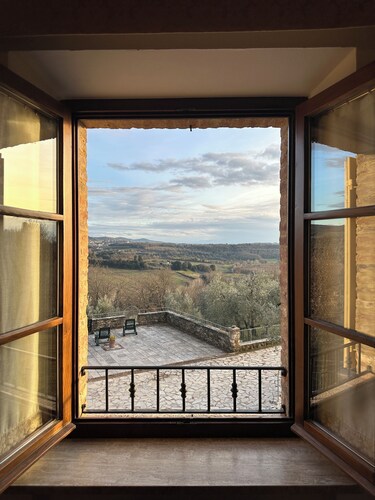 La Pietra Dorata house with pool in the beautiful hills of Siena in Tuscany