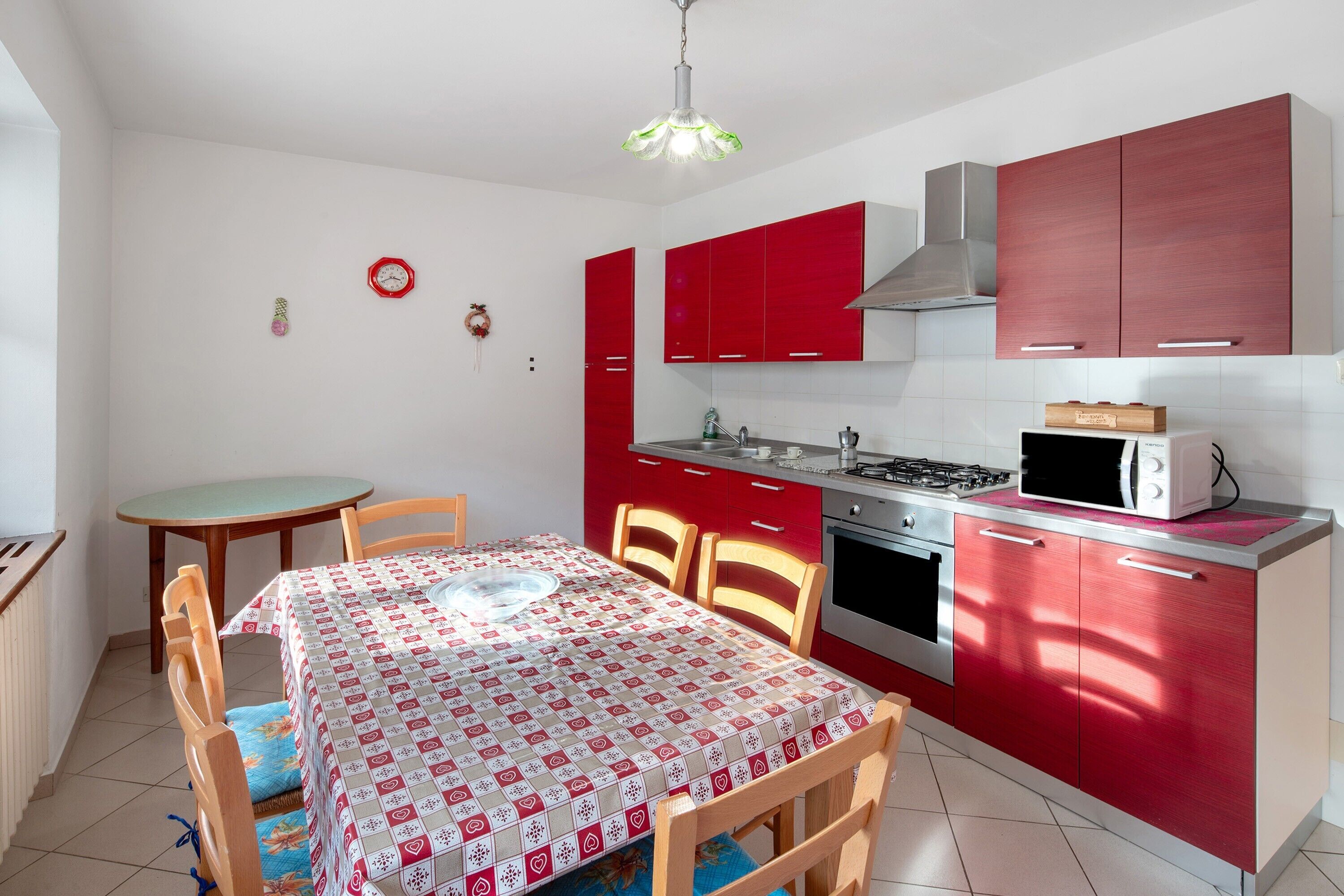 Microwave, oven, electric kettle, cookware/dishes/utensils