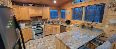 Microwave, oven, stovetop, dishwasher