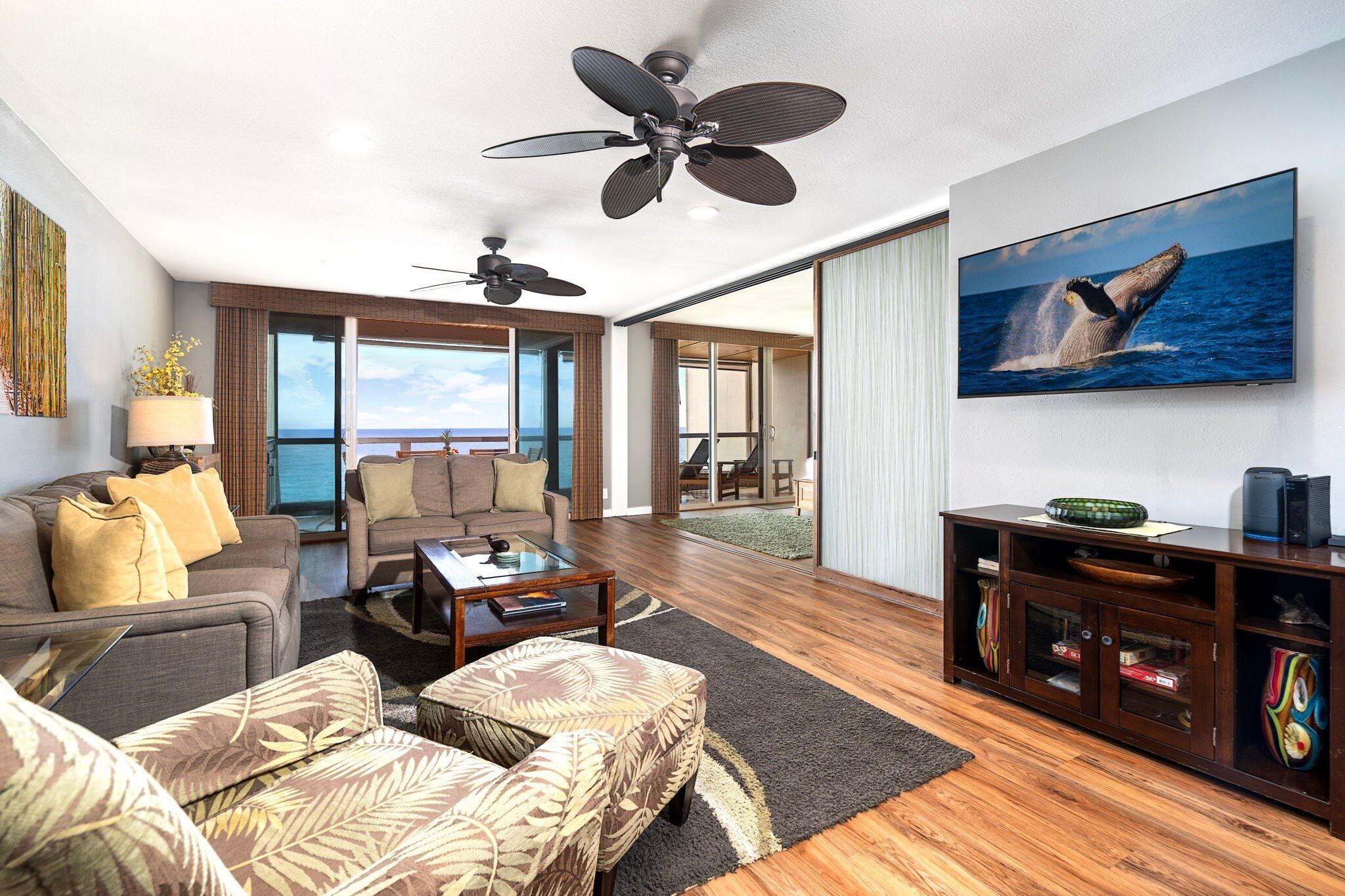 Condo, Multiple Beds, Lanai, Ocean View (Surf and Racquet 1205) | Living area