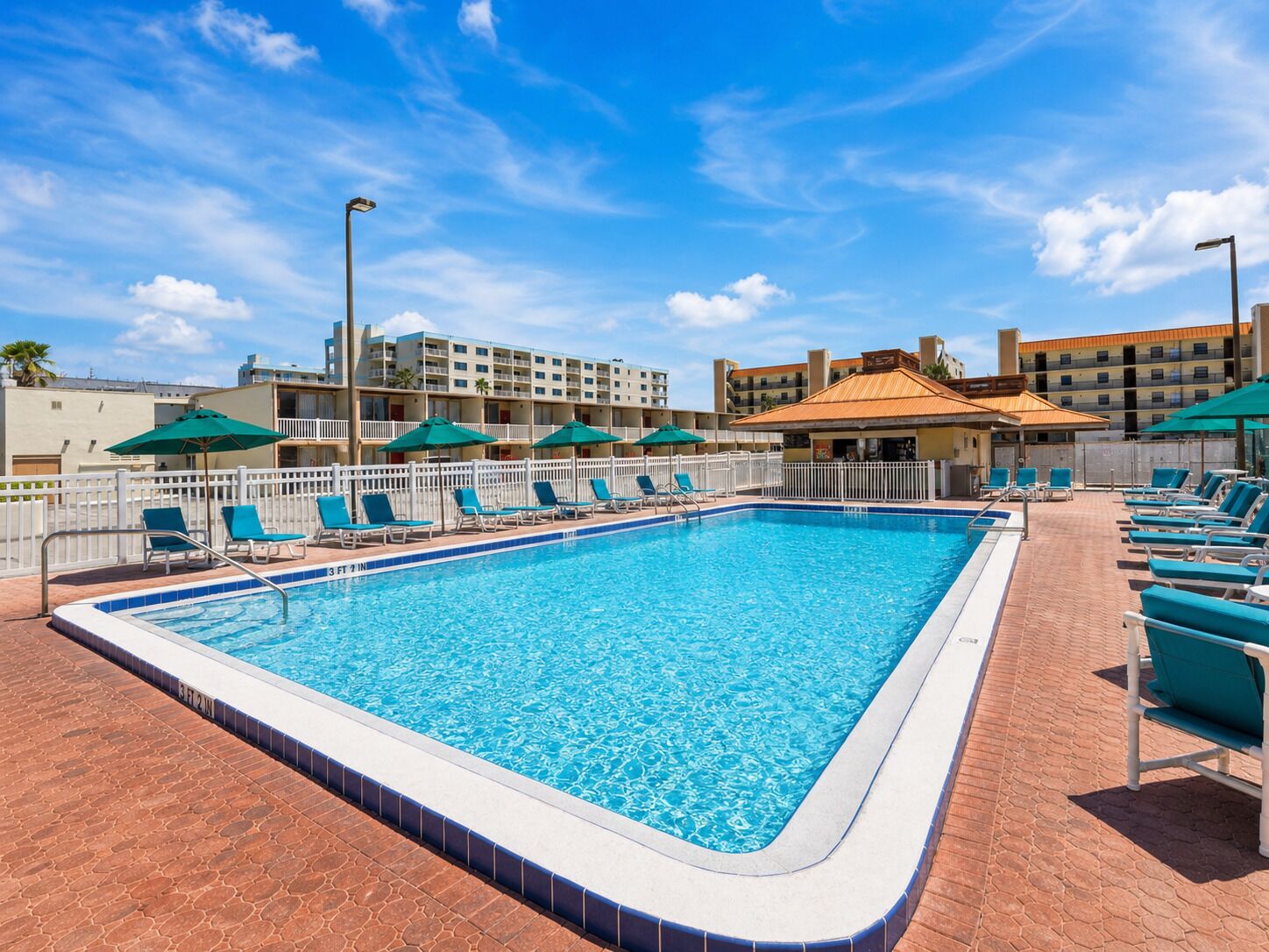 2 outdoor pools, open 9:00 AM to 10:00 PM, pool umbrellas, sun loungers