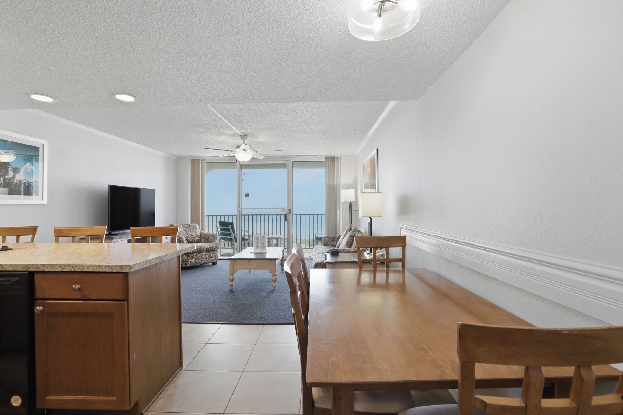 Apartment, 1 Bedroom, Ocean View | Living area | Flat-screen TV