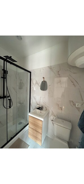 Serviettes fournies, savon, papier toilette