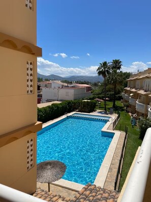 Pool - Balcony overlooking the Mediterranean Sea, wonderful natural fine sandy beach (Oliva)
