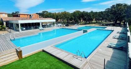 T2 Arinella St Cyprien in hotel complex, swimming pools