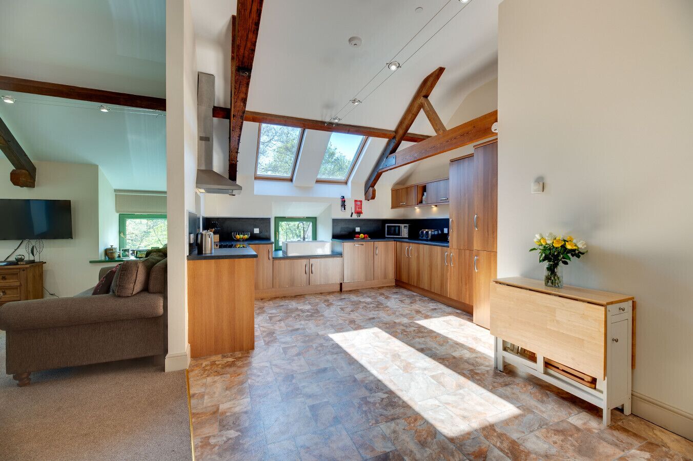 TV, DVD player, books