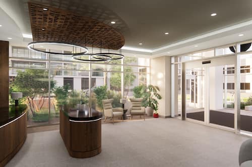 Interior entrance