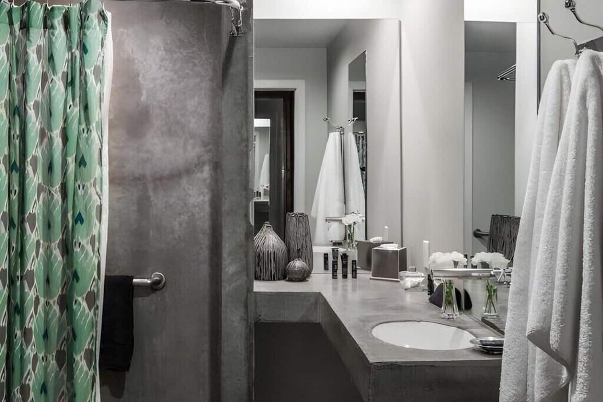 Deluxe Studio Suite, 1 King Bed, Private Bathroom, City View | Bathroom | Shower, free toiletries, hair dryer, towels