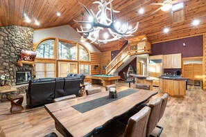 Unclassified image, 4 of 55, button - Show Low Log Cabin | Pool Table, Deck, Views (Show Low)