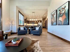 Living area - Alpine Luxe Loft- Hot Tub, Fireplace, Views, Ski Shuttle, Tub, Centrally Located (Fraser)