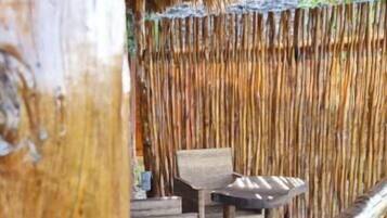 Deluxe tweepersoonskamer, balkon, uitzicht op zee | Terras