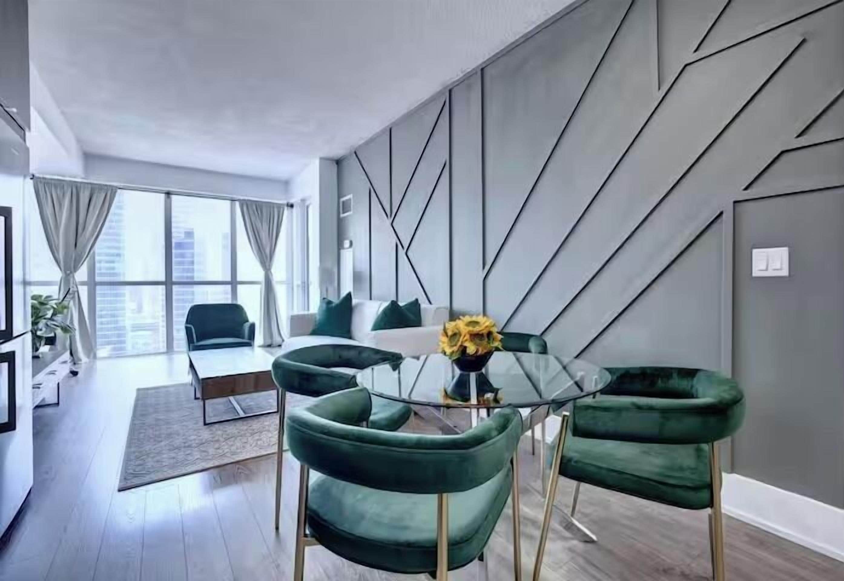 Design Condo, City View | Living area | 50-inch Smart TV with digital channels, Netflix, streaming services