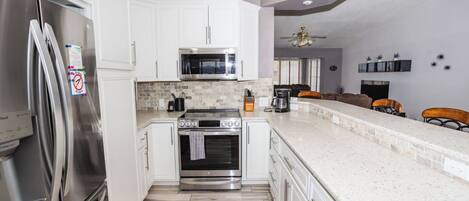 Microwave, oven, stovetop, dishwasher