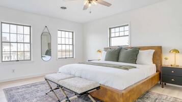 3 bedrooms, iron/ironing board, travel cot, WiFi