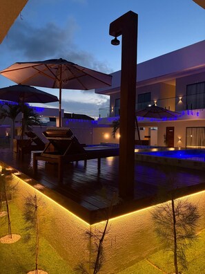 Terrace/patio - Apartment in Barra Grande, Piauí, just 2 minutes from the village, beach, bars, and restaurants. (Cajueiro da Praia)