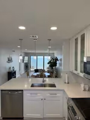 Microwave, oven, stovetop, dishwasher - Oceanfront Renovated 2BR, Heated Pools, Pickleball, secluded Hutchinson Island (Jensen Beach)