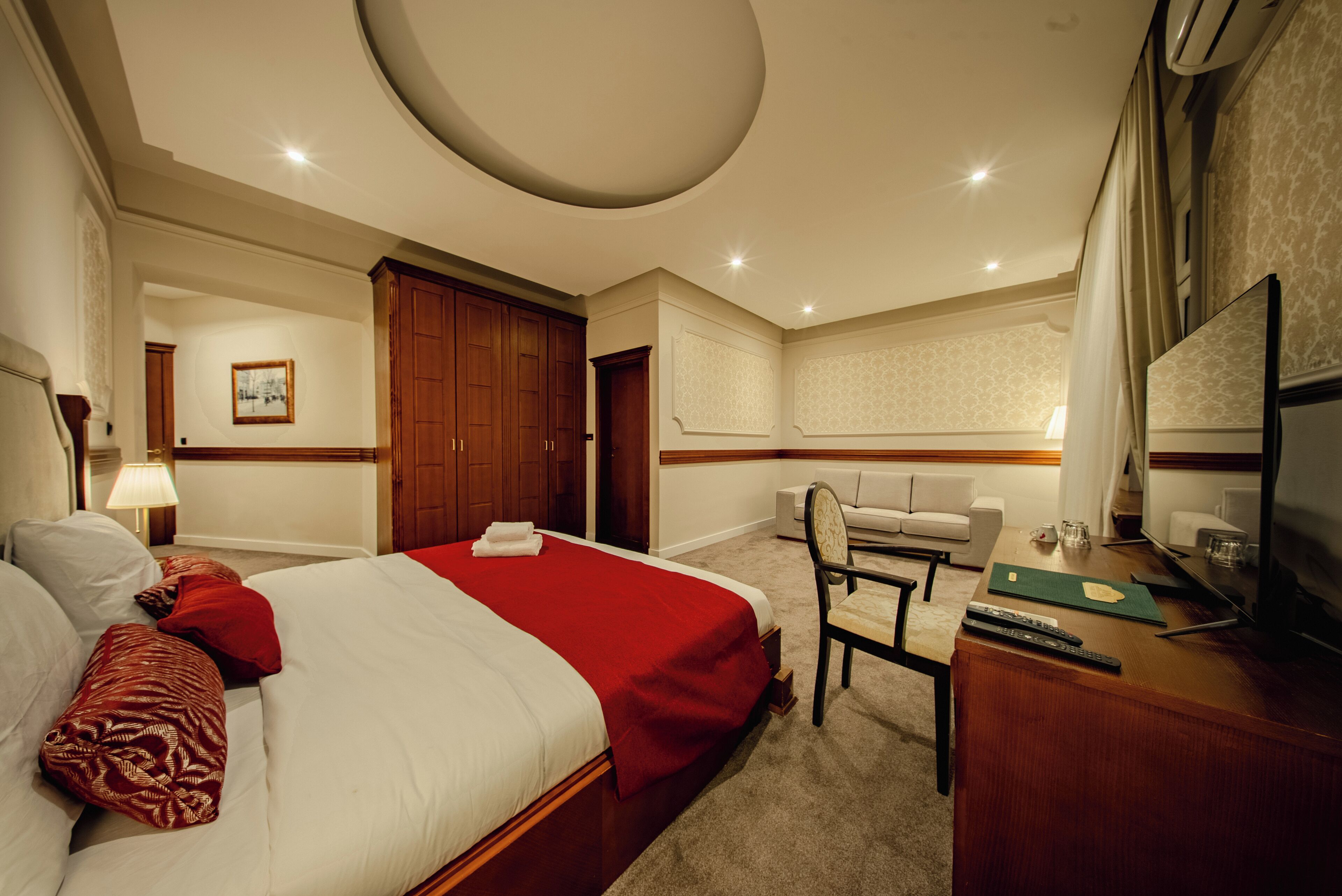Premium Quadruple Room, Balcony, Park View | Premium bedding, down duvets, minibar, in-room safe