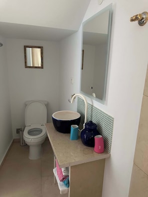 Shower, hair dryer - Tiny Loft with Garden View & Free Parking (Dun-le-Palestel)