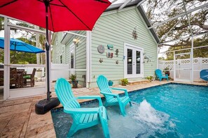 Pool - Private Heated Pool Screened - Walk to the Beach - 3 Bedroom 2.5 Bath House (St. Augustine)
