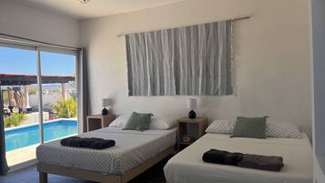 Deluxe Double Room, Partial Sea View | Desk, laptop workspace, free WiFi