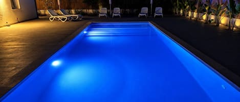 A heated pool