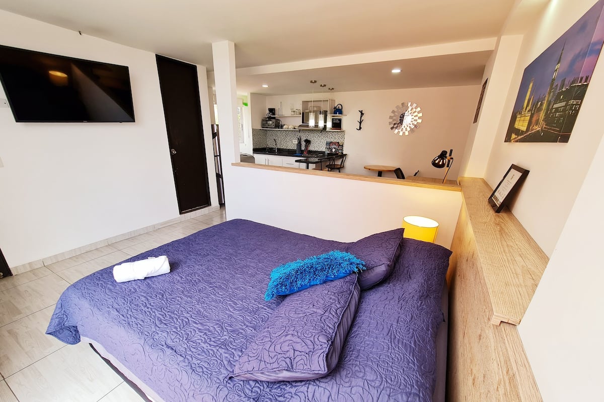 Apartment, 1 Schlafzimmer, Stadtblick | Schreibtisch, laptopgeeigneter Arbeitsplatz, Verdunkelungsvorhänge