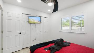 4 bedrooms, iron/ironing board, travel crib, WiFi