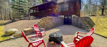 Log Cabin w/ Wraparound Porch & Scenic Train Views