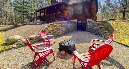 Log Cabin w/ Wraparound Porch & Scenic Train Views