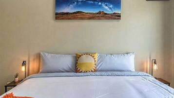 2 slaapkamers, een strijkplank/strijkijzer, wifi, beddengoed