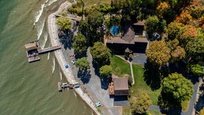 Exterior - Private FLX Retreat | 200' Seneca Lakefront | Pool (Geneva)