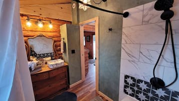 Douche, serviettes fournies