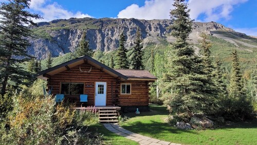 The Blue Moon cabin.  Surrounded by 360 degree breathtaking mountain views.