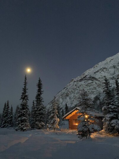 The Blue Moon cabin.  Surrounded by 360 degree breathtaking mountain views.