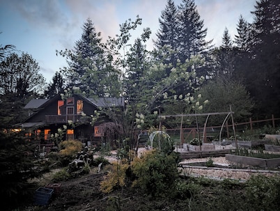 Whimsical and cozy cottage on a homestead in the North Cascades