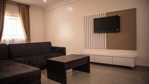 Deluxe Apartment, 1 Double Bed, Patio, City View | Living area - AES Luxury Apartments Lagos (Lagos)